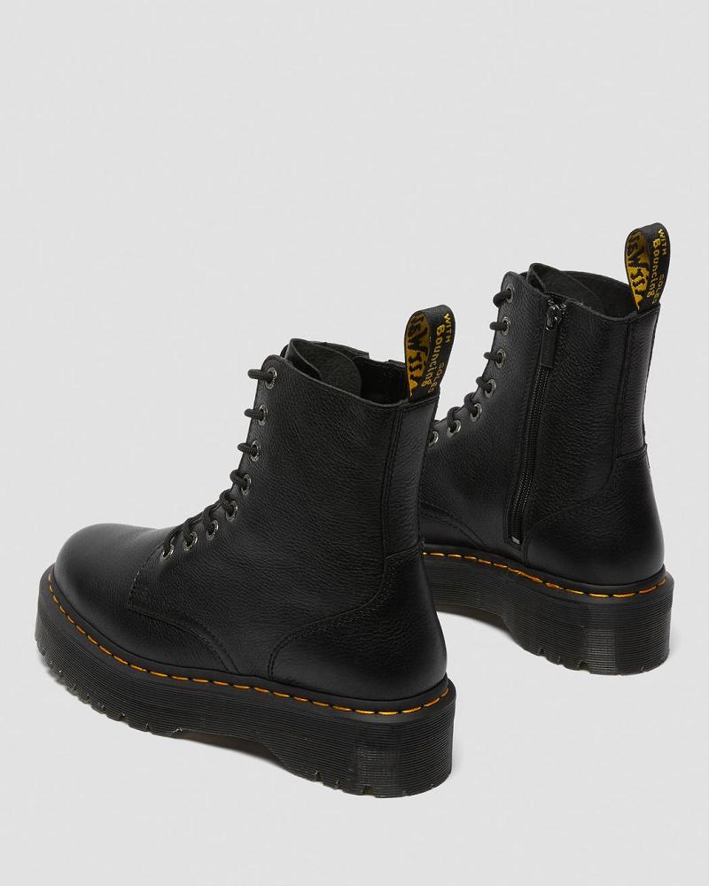 Dr Martens Jadon Pisa Leren Platform Laarzen Heren Zwart | NL 254LIS